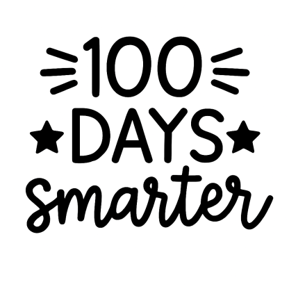 100 Days Smarter svg, 100 Days SVG, School svg, DXF, png instant download, Student life svg, 100 days Quotes svg, 100 Days Saying svg
