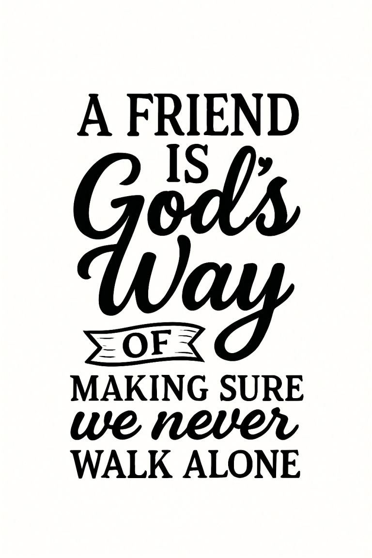 A Friend Is God's Way Of Making Sure We Never Walk Alone Svg, Png, Eps, Pdf Files, Friendship Svg, Best Friends Svg