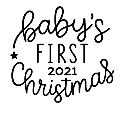 Baby's First Christmas SVG, Christmas Ornament svg, Christmas svg, dxf, png instant download, Christmas Words svg, Christmas Round svg