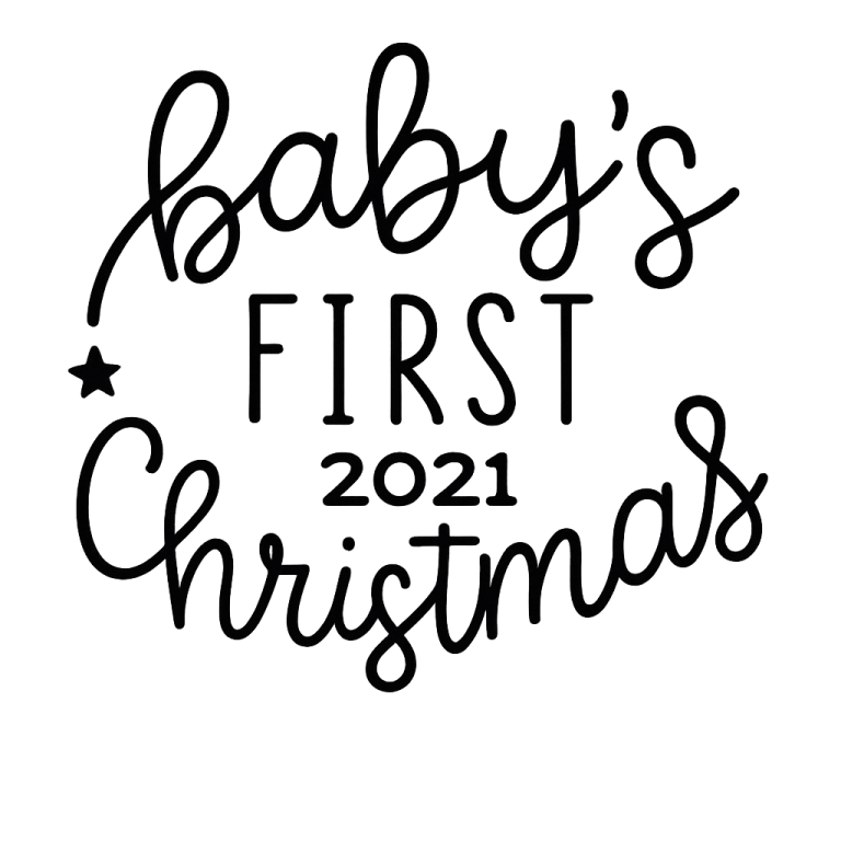 Baby's First Christmas SVG, Christmas Ornament svg, Christmas svg, dxf, png instant download, Christmas Words svg, Christmas Round svg