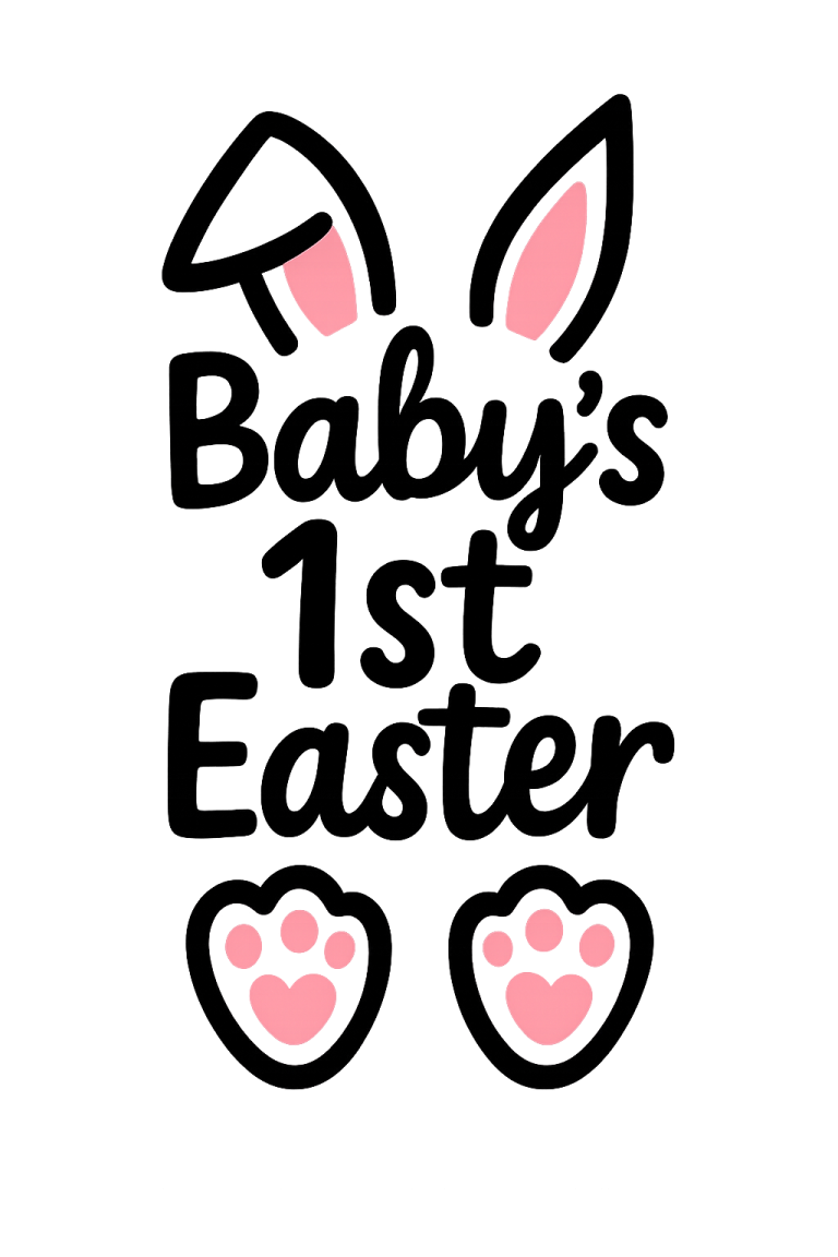 Baby's First Easter SVG: Bunny, Family Shirts (Cut Files)