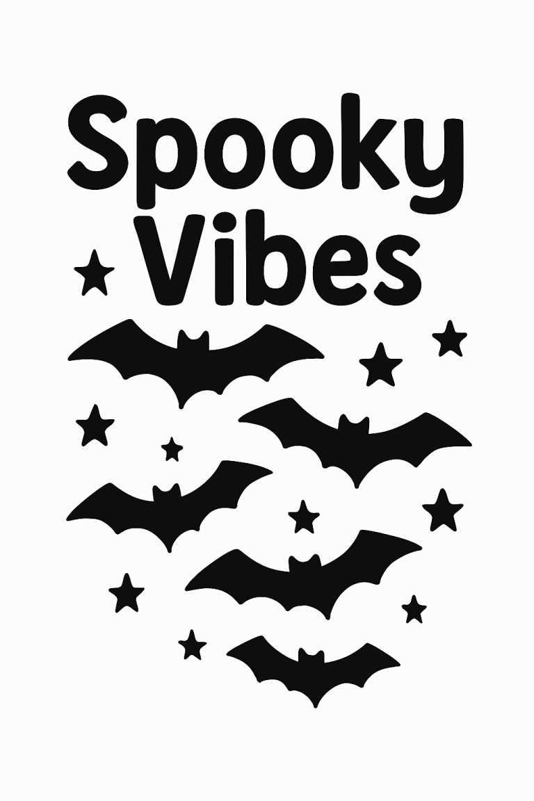 Bats and Stars Halloween SVG Cut Files (Digital Download)