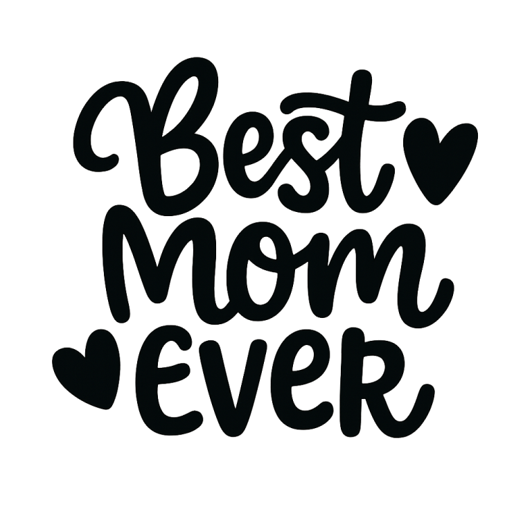Best Mom Ever SVG, Mom Shirt svg, Mother's Day Gift, Mom Life, Blessed Mama, Hand Lettered Mom quotes, Cut Files for Cricut, Silhouette