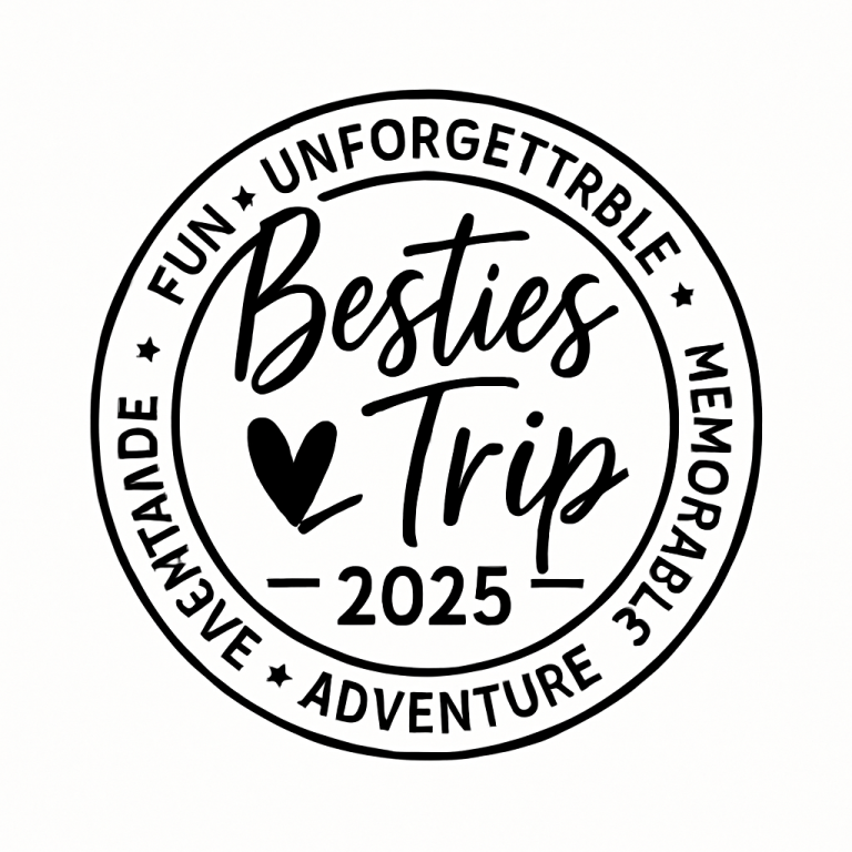 Besties Trip SVG, DXF, PNG, Jpg, Eps, Trendy Girl's Weekend Shirt Sublimation, Matching Friends Vacation Trip Outfit Design Silhouette