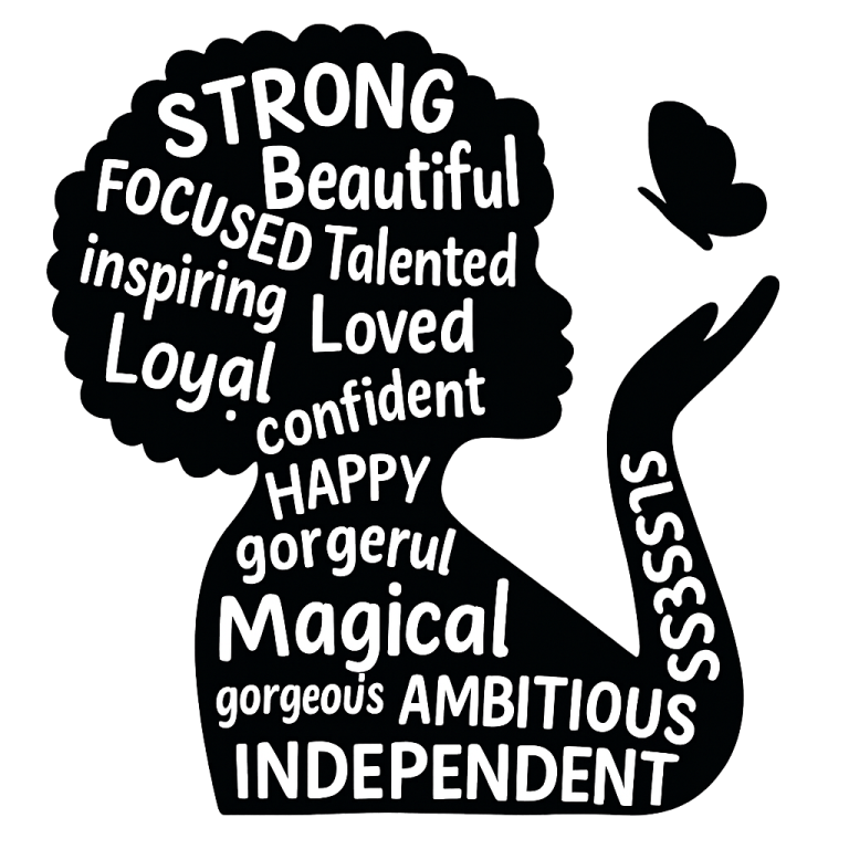 Black Woman SVG: Queen, Boss Lady, Afro Diva (Cut Files)