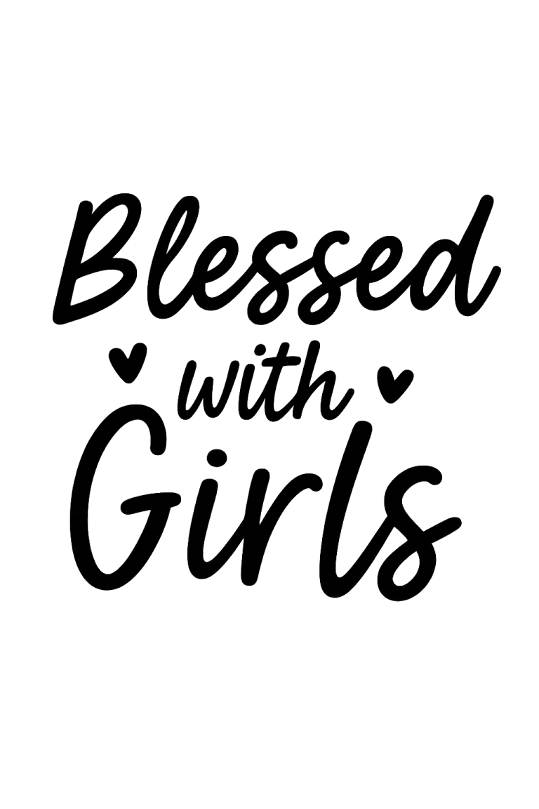 Blessed With Girls svg, Mom of Girls svg, Blessed Mama SVG, Mom svg, dxf and png instant download, Momlife SVG, Girl Mama svg, Girl Mom svg