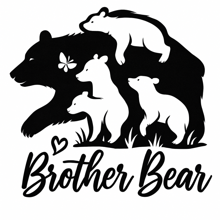Brother Bear Cubs SVG: Family Design (Digital Download)