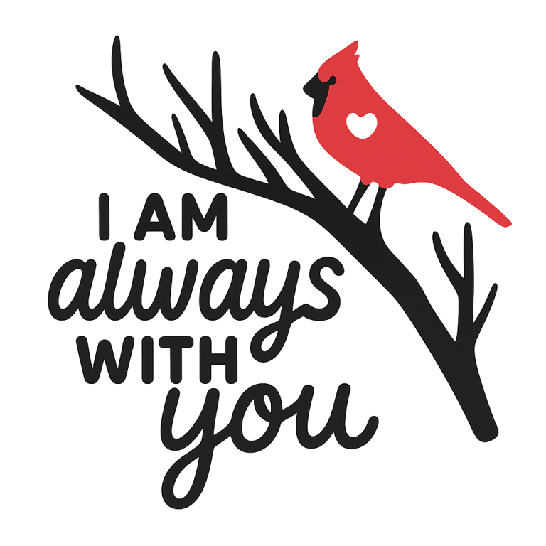Cardinal Memorial SVG: Always With You Remembrance (Digital Files)