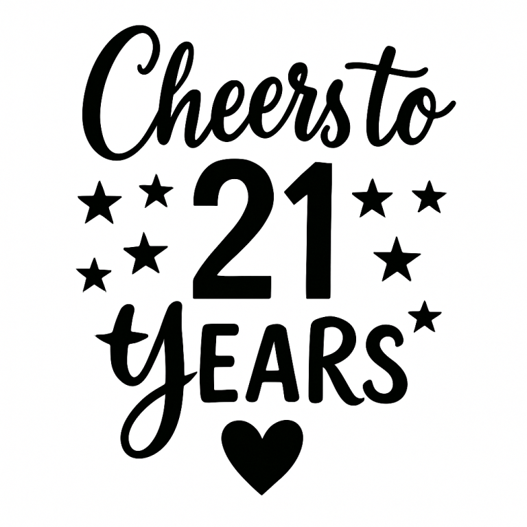 Cheers To 21 Years Svg Png Eps Pdf Files, 21 Birthday, 21st Birthday, Birthday Svg, Wine Glass Svg, Cricut Silhouette