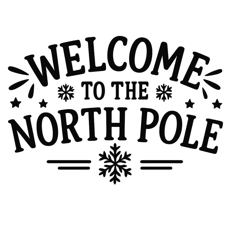 Christmas Doormat svg, Welcome To The North Pole svg, Welcome svg, dxf, png instant download, Front Door Sign SVG, Home Sign, Christmas svg