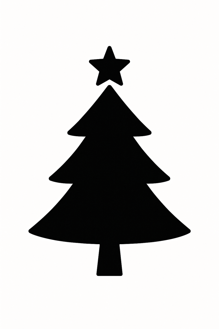 Christmas tree silhouette svg, Christmas tree silhouette, Christmas tree black and white png, Christmas tree digital download, Christmas png