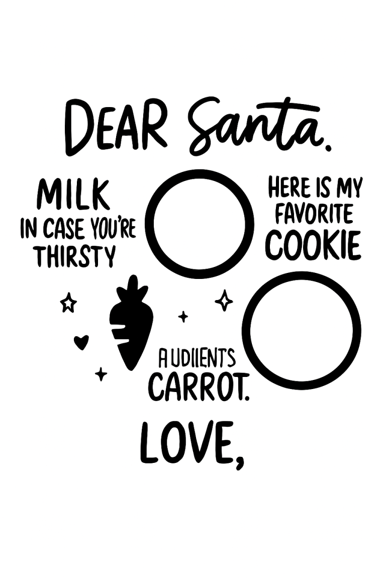 Dear Santa Cookies Tray SVG, Dear Santa Snack Tray svg, Christmas svg, dxf and png instant download, Christmas Saying svg, Dear Santa svg