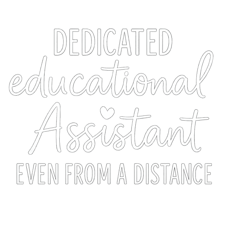 Dedicated Educational Assistant Even From A Distance SVG, Teacher svg, dxf, png download, Distance Learning SVG, Educational Assistant SVG