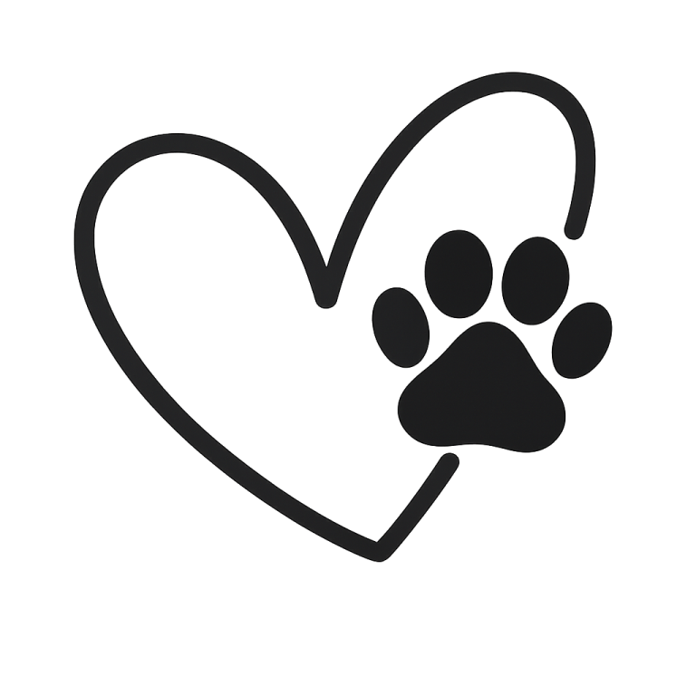 Dog Paw Heart SVG: Animal Print Cut Files (Digital Download)