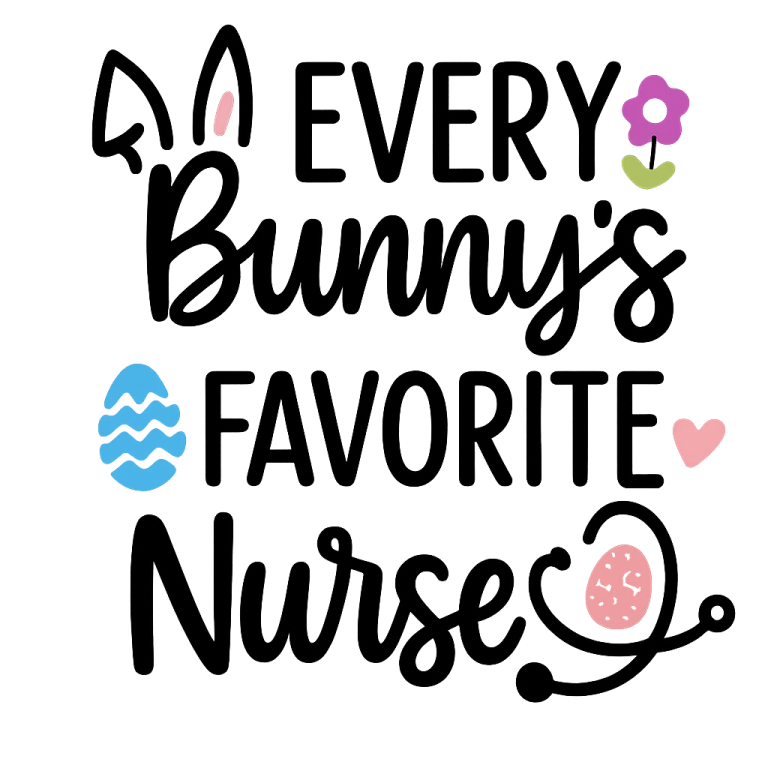 Favorite Nurse Easter Bunny SVG: Easter Shirt Designs (Digital Files)