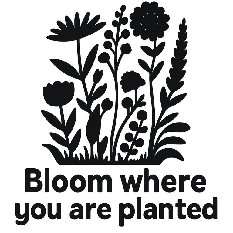 Floral Garden SVG: Wildflower Silhouette, Cricut Cut File (Digital Download)
