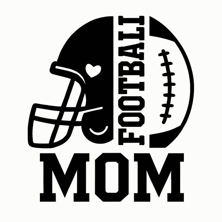 Football Mom SVG: Shirt Design, Fan Graphics (Digital Download)