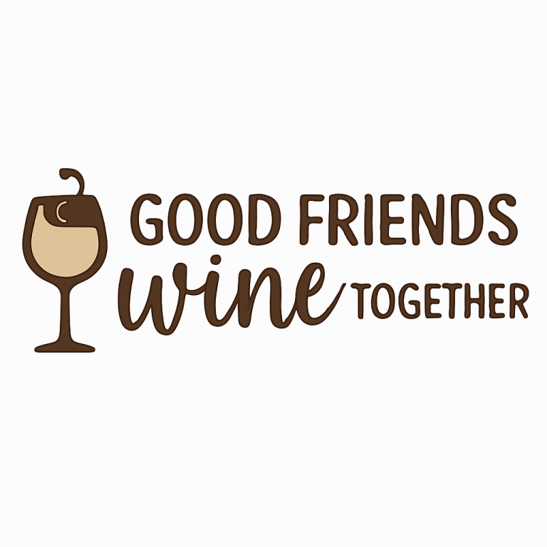 Good Friends Wine Together SVG: Wine Quote Decal, Cricut Silhouette Cut File