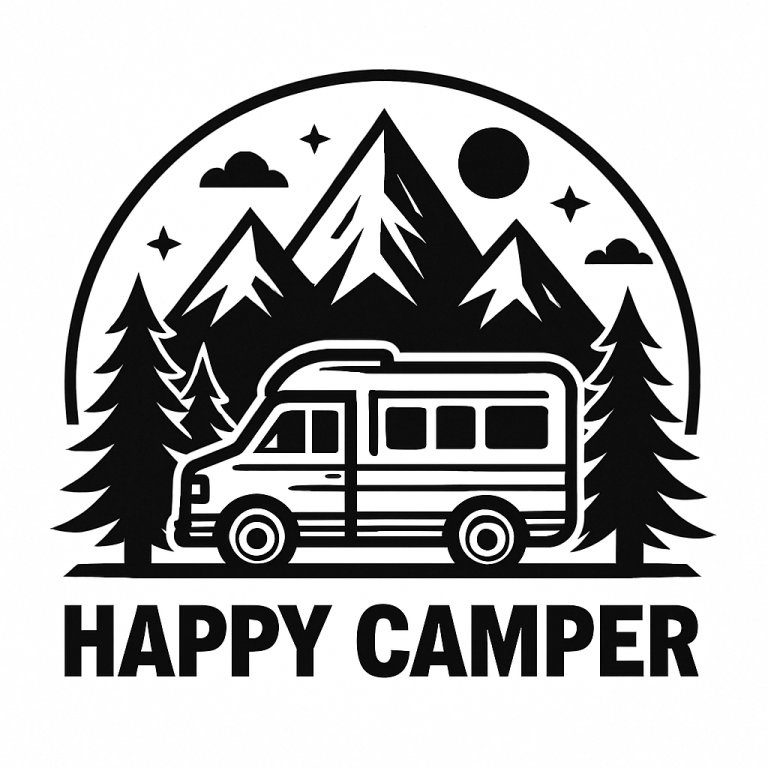 Happy Camper SVG: Camping Van Cut File (Digital Download)