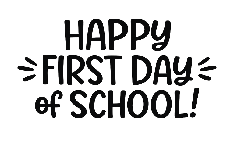 Happy First Day of School SVG, Cricut Silhouette Cut File