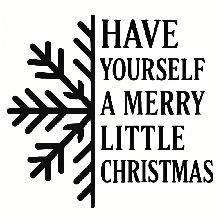 Have Yourself A Merry Little Christmas Svg Png Eps Pdf Files, Snowflake Svg, Merry Christmas Svg, Farmhouse Cut Files, Cricut Silhouette