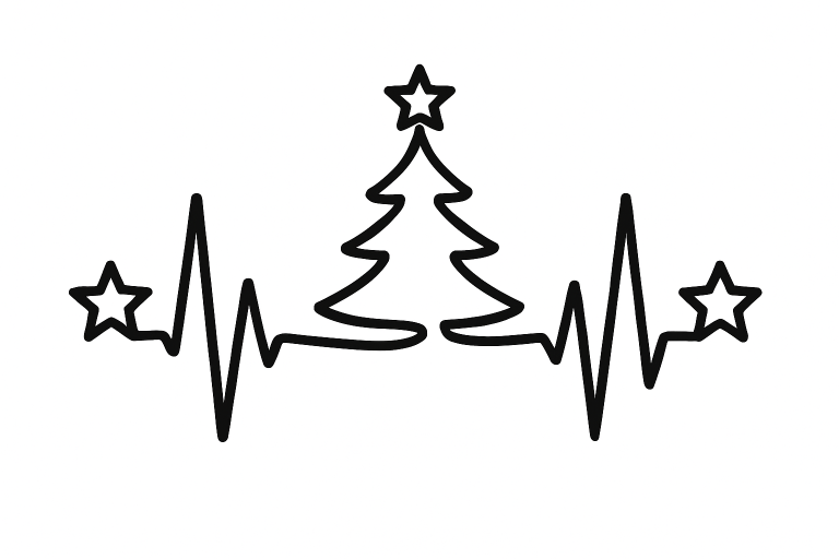 Heartbeat Line Tree Svg, Png, Eps, Pdf Files, Christmas Vibes Svg, Xmas Vibes, Christmas Shirt Svg, Christmas Tree Svg, Christmas Mug Svg