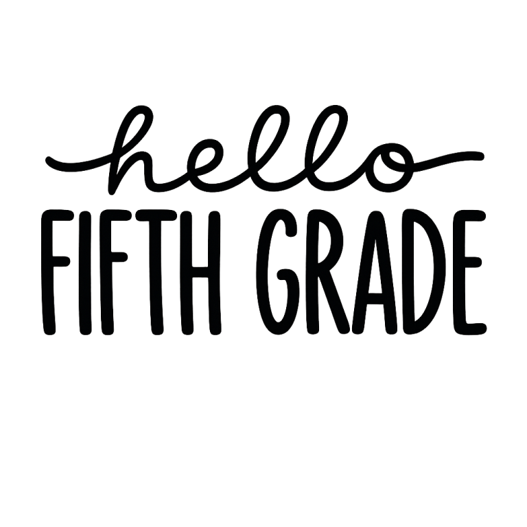 Hello Fifth Grade SVG, First Day Of School SVG, Back to school svg, School SVG, dxf, png instant download svg, Grade Five svg, 5th Grade svg