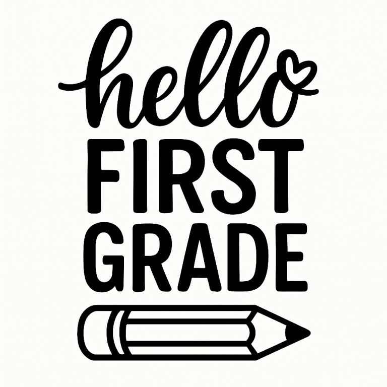Hello First Grade Svg Png Eps Pdf Files, First Day Of School Svg, Back To School Svg
