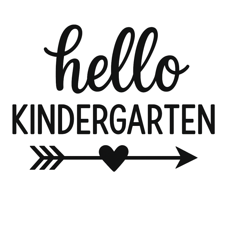 Hello Kindergarten SVG, First Day of School Cut File (Digital Download)
