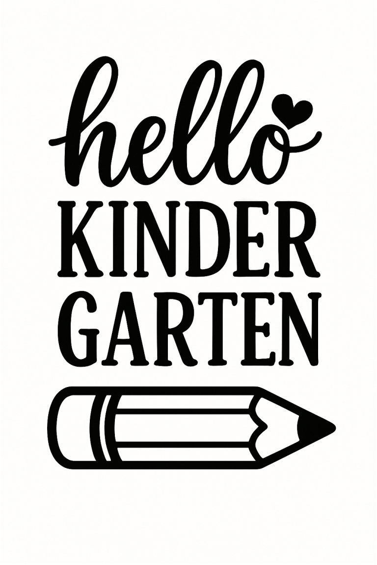 Hello Kindergarten Svg Png Eps Pdf Files, First Day Of School Svg, Back To School Svg