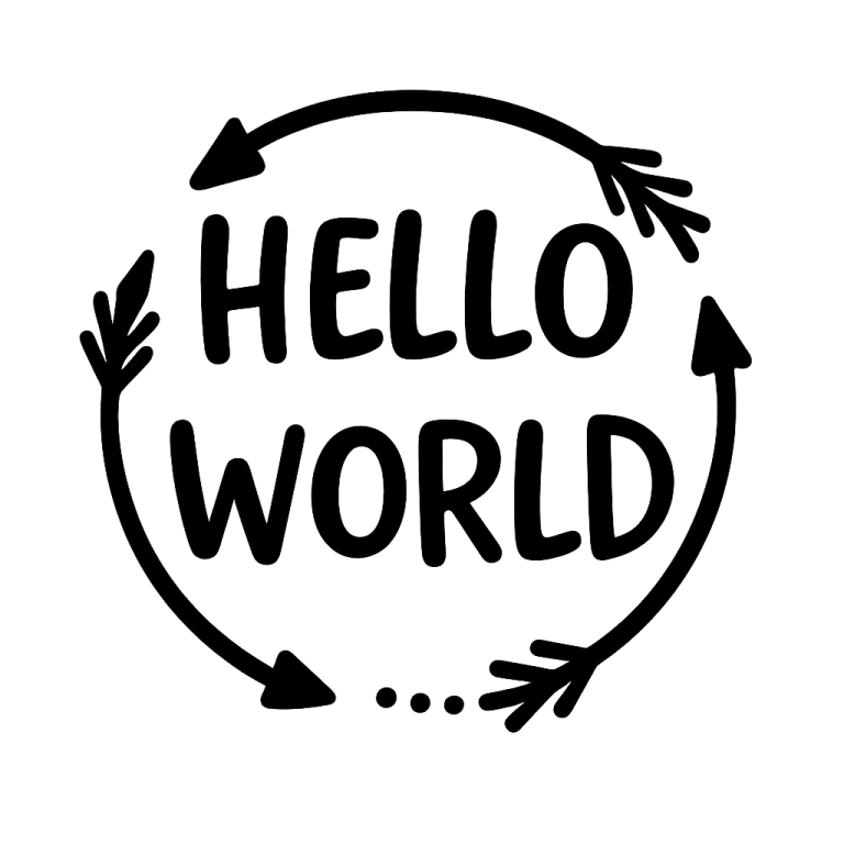 Hello World Baby SVG, Newborn Onesie Design (Digital Download)