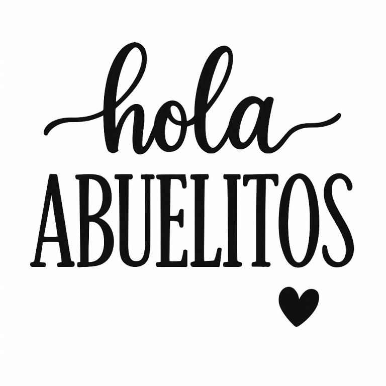 Hola Abuelitos Svg Png Eps Pdf files, Hola Abuelos Svg, Hola Abuelita Abuelito Svg, Grandma and Grandpa, Cricut Silhouette