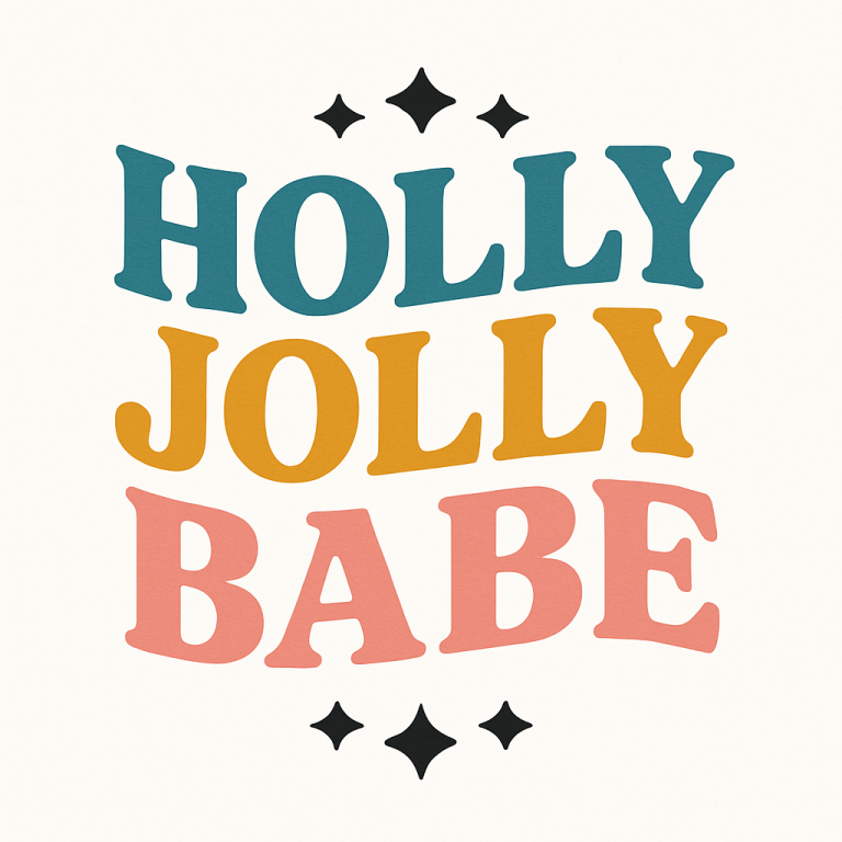 Holly Jolly Babe Svg, Png, Eps, Pdf Files, Holly Jolly Svg, Retro Holly Jolly Svg, Retro Christmas Svg, Jolly Mama Svg