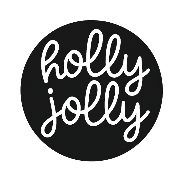 Holly Jolly SVG, Christmas svg, Christmas Ornament svg, Holiday svg, dxf,png instant download, Christmas Words svg, Christmas Round svg