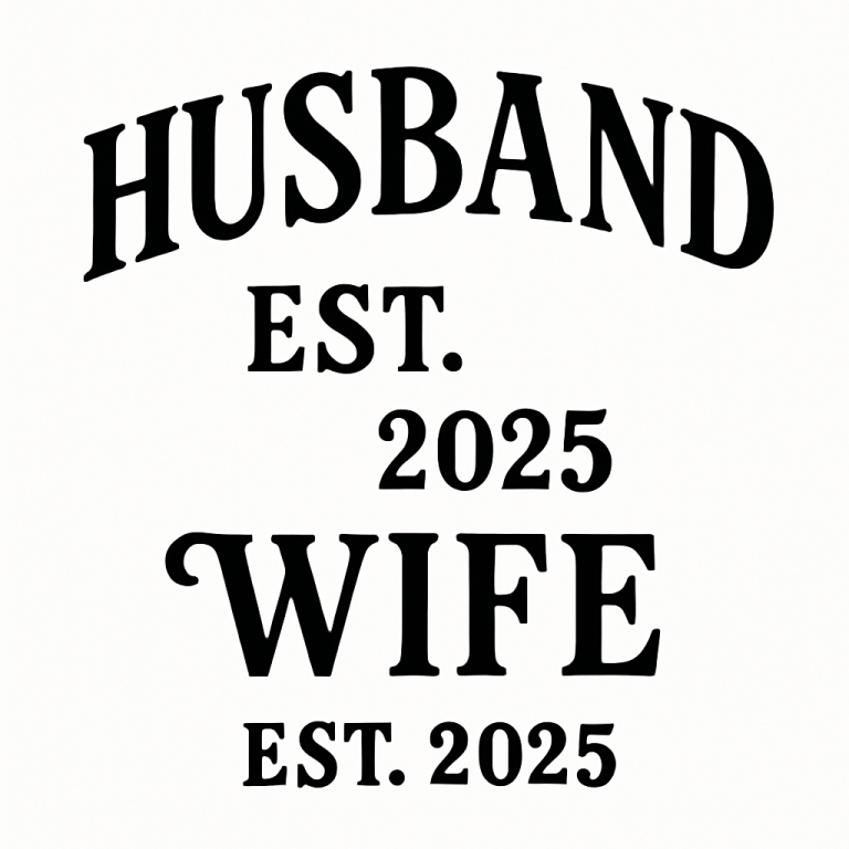 Husband Wife Est 2025 Svg, Png, Eps, Pdf, Husband And Wife Svg