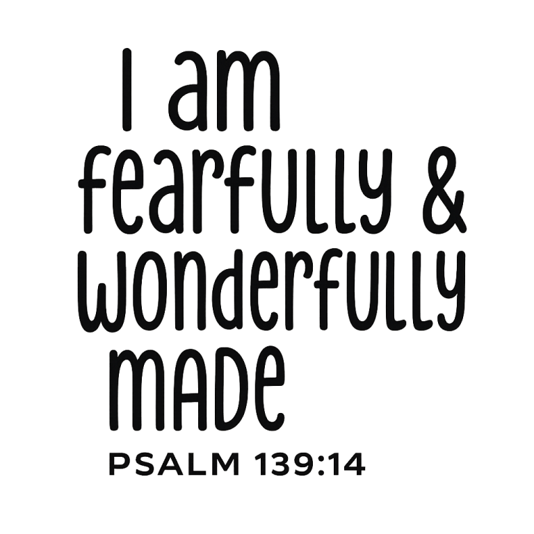 I Am Fearfully And Wonderfully Made SVG, Newborn svg, dxf and png instant download, Baby SVG, Little miracle svg, Christian svg, Onesie svg