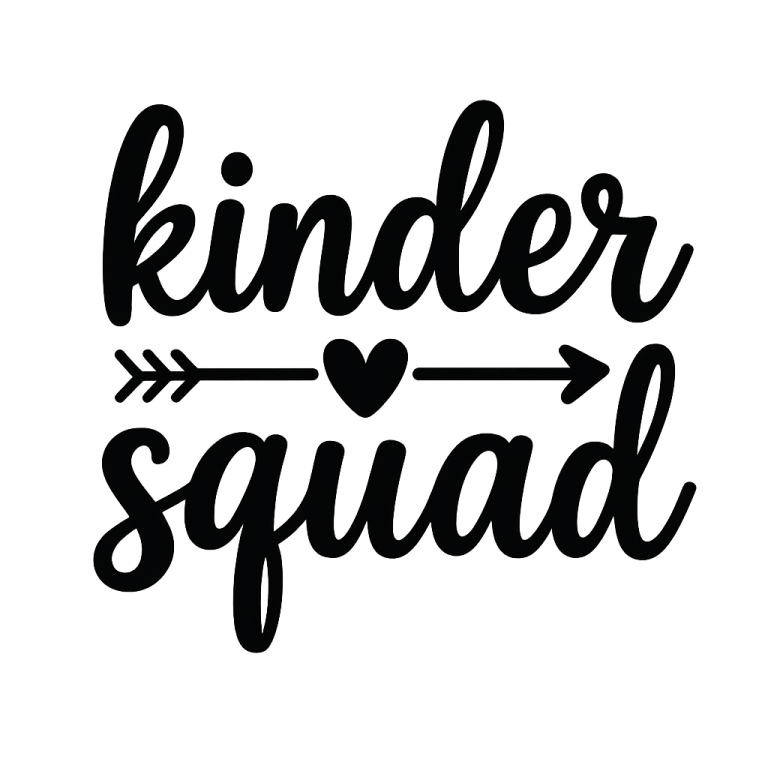 Kinder Squad SVG, School Design (Digital Download)