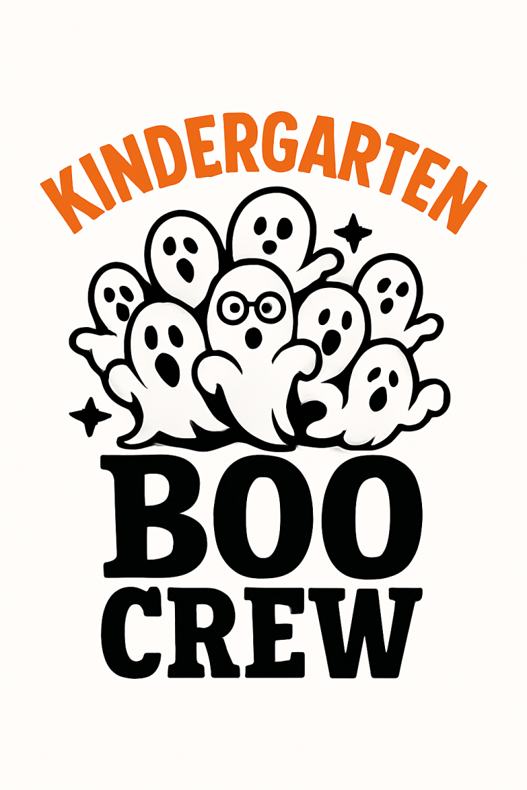 Kindergarten boo crew SVG PNG, Halloween Kindergarten Teacher shirts Svg, Cute Ghost Team Svg, Trick or treat Svg, Halloween School Party