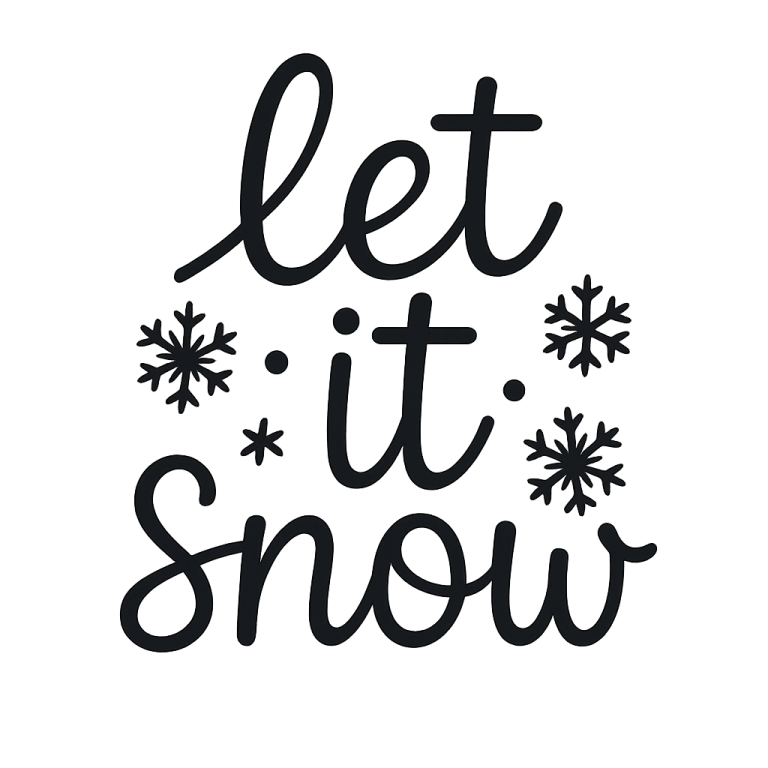 Let It Snow SVG, Christmas svg, Christmas Ornament svg, Christmas svg, dxf,png instant download, Christmas Words svg, Christmas Round svg