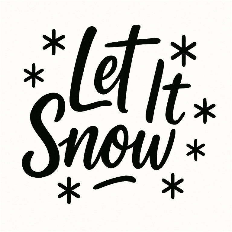 Let It Snow Svg Png Eps Pdf Files, Snowflake Svg, Christmas Quote Svg, Christmas Quote Png, Cricut Silhouette