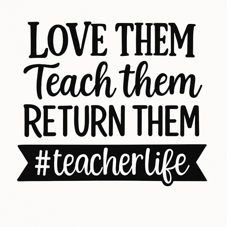 Love Them Teach Them Return Them Svg, Png, Eps, Pdf Files, Funny Teacher Quotes, Funny Teacher Svg, Teacher Life Svg, Teacher Tumbler Svg