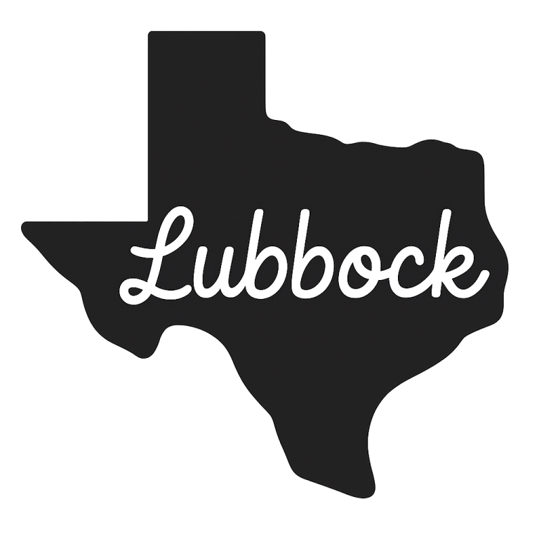 Lubbock Texas SVG Clipart: City Silhouette Cut File