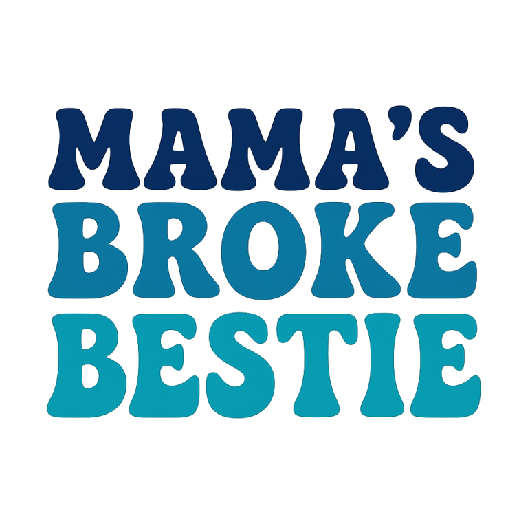 Mama's Broke Bestie SVG: Retro Design Cut File (Digital Download)
