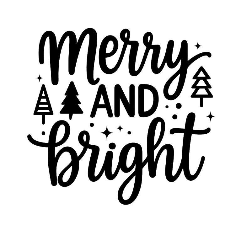 Merry And Bright svg, Christmas svg, dxf, png instant download, Merry Christmas svg, Christmas Quotes svg, Christmas Shirt svg, Merry svg