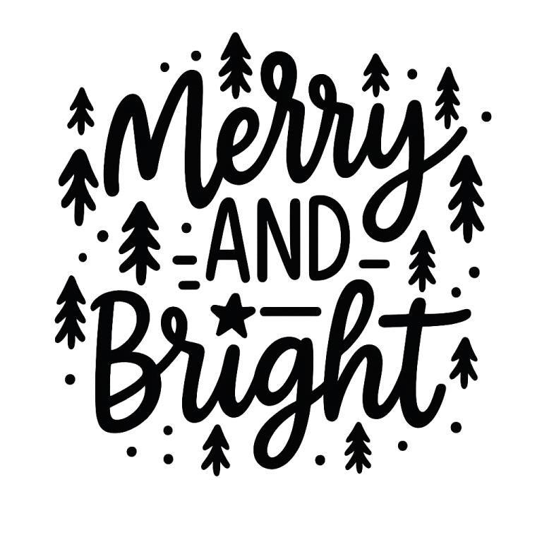 Merry And Bright svg, Christmas svg, dxf, png instant download, Merry Christmas svg, Christmas Saying svg, Christmas Shirt svg, Holiday svg