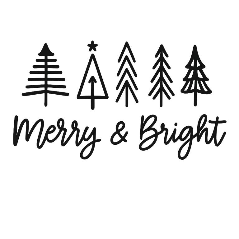Merry And Bright svg, Christmas svg, dxf, png instant download, Merry Christmas svg, Christmas Saying svg, Christmas Shirt svg, Holiday svg