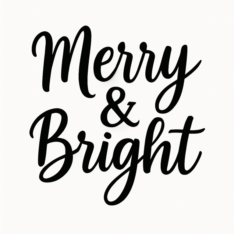 Merry and Bright Svg Png Eps Pdf Files, Merry and Bright Png, Merry and Bright Svg Cut File, Cricut Silhouette