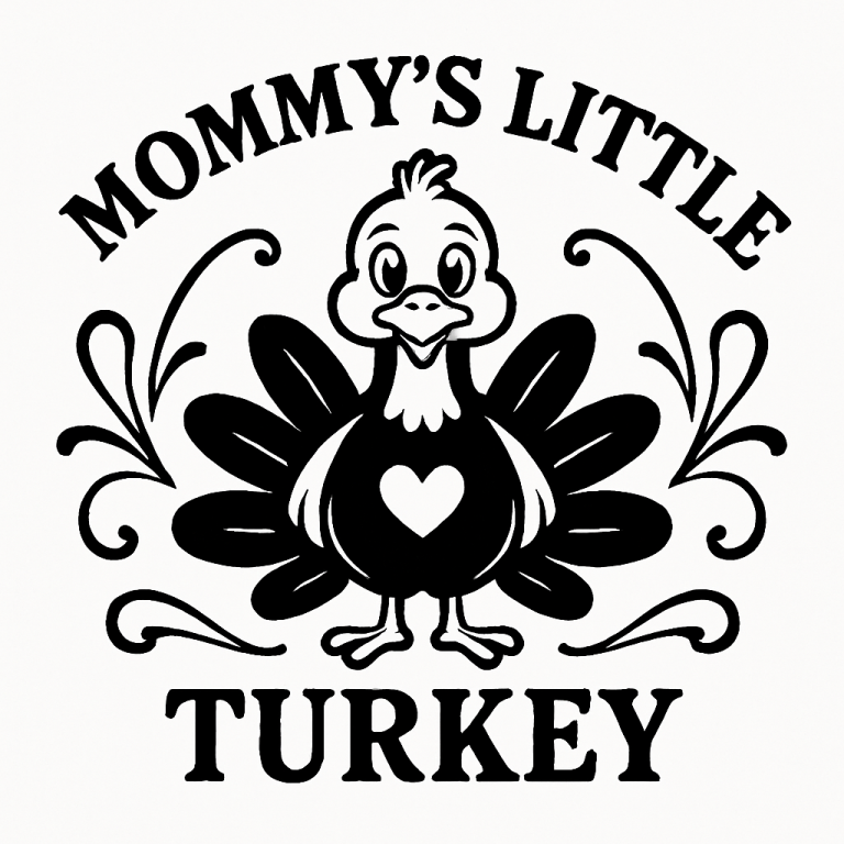 Mommy's Little Turkey Svg Png Eps Pdf Files, Little Turkey Svg, Thanksgiving Onesie Svg, Turkey Onesie Svg, Cricut Silhouette