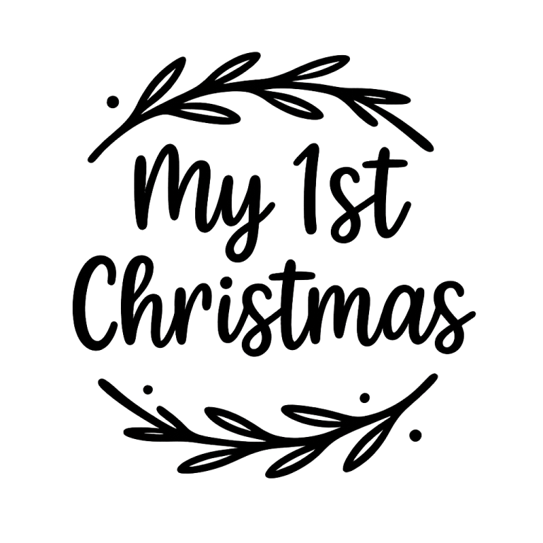 My First Christmas SVG, Baby Christmas Cut File (Digital Download)