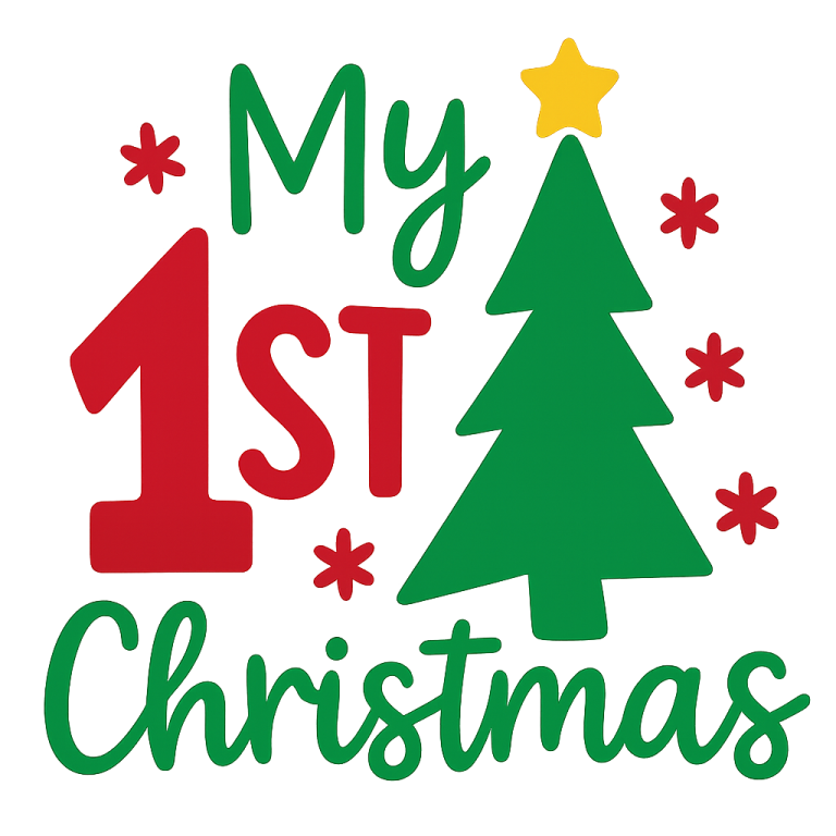 My First Christmas SVG: Baby Onesie Design (Digital Download)